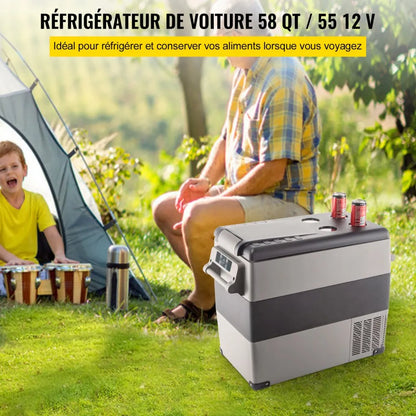 VEVOR Mini Réfrigérateur Frigo Portable 55L Voiture